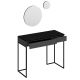 Console moderne 2 tiroirs avec 2 miroirs Tokel L105cm Anthracite