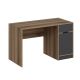 Bureau design 1 porte et 1 tiroir Srau L60cm Bois foncé et Anthracite