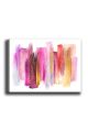 Tableau décoratif Pola L70xH100cm Motif abstrait, coups de pinceau Rose, Violet et Or