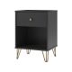 Table de chevet style contemporain 1 tiroir Niwell L49xH67cm Noir