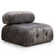 Fauteuil ou module 1 place Nourhane Velours Gris