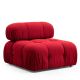 Fauteuil ou module 1 place Nourhane Tissu Rouge