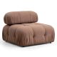 Fauteuil ou module 1 place Nourhane Tissu Marron