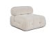 Fauteuil ou module 1 place Tendance Nourhane Tissu bouclette Crème