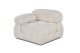 Fauteuil accoudoir d'angle à gauche Tendance Nourhane Tissu bouclette Crème