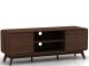 Meuble TV à 2 portes style scandinave Casa L140cm Bois foncé