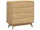 Commode 4 tiroirs style scandinave Casa L80cm Chêne clair