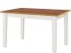 Table extensible minimaliste Decotta L160cm Pin massif Blanc et Marron miel