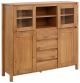 Buffet 4 portes et 4 tiroirs kubano L130cm Pin massif Naturel