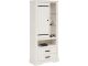 Buffet-armoire 1 porte et 2 tiroirs Loketti L75cm Pin Blanc