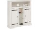 Buffet haut contemporain 2 portes Loketti L120cm Pin Blanc