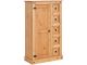 Buffet 5 tiroirs et 1 porte style rustique Meranis L80cm Pin Naturel