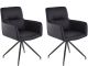 Lot de 2 chaises modernes avec accoudoirs Alixto Simili Noir