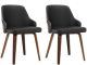 Dining Chair 2 Pack Black PU