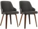 Dining Chair 2 Pack Brown PU