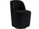 Fauteuil Design arrondi Steevi Velours Noir