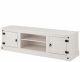 Meuble TV style rustique Meranis L160cm Pin Blanc