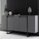 Buffet bas Sibylle L160cm Métal Noir et Bois Anthracite