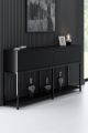 Console style contemporain Nelly L150cm Bois et Métal Noir