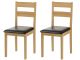 Lot de 2 chaises style campagnard Lowine Chêne clair