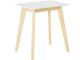 Table d'appoint style scandinave Candish L52cm Bois massif clair et Blanc