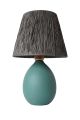 Lampe à poser moderne Evalia D24cm Tissu Gris foncé et Céramique Vert