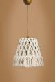 Lustre abat jour Reno D30xH60cm Tissu macramé Crème