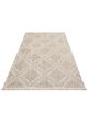 Tapis Sikile 200x290cm Motif Losanges Gris et Beige