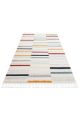 Tapis de couloir Orta 200x290cm Motif Bandes en relief Multicolore