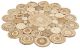 Tapis d'entrée rond Filia D120cm Jute Beige et Blanc