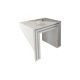 Lot de 3 tables basses gigognes Moon Blanc