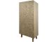 Armoire design 2 portes Groove L76cm en manguier Motif en relief Bois