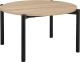 Table basse design kolis D80cm Bois clair et Métal Noir