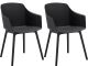 Lot de 2 chaises modernes Boris Plastique Noir