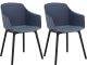 Lot de 2 chaises modernes Boris Plastique Bleu