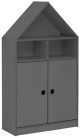 Armoire pour enfant 2 portes Aliph L75xH133cm Pin Gris