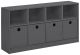 Bookcase 4 Drawers Grey