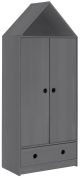 Wardrope 2 Doors 1 Drawer Grey