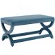 Banquette design Cloé L120cm Velours Bleu