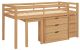 Midsleeperbed with storage unit 90x200 cm in wood