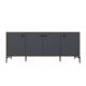 Buffet style minimaliste 4 portes Tellio L180cm Chêne clair et Anthracite