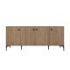 Buffet style minimaliste 4 portes Tellio L180cm Chêne clair