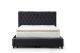 Lit double Jeson Velours Anthracite avec matelas antibactérien 140x200cm à ressorts ensachés