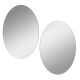 Lot de 2 miroirs adhésifs ovales Eni 30x40cm Argent