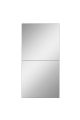 Lot de 2 miroir adhésifs Klarina L20xH20cm Argent