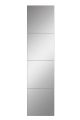 Lot de 4 miroirs adhésifs Sophie 30x120cm Argent