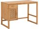 Bureau avec cannage Joelle L110cm Pin massif clair et Rotin Beige