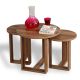 Lot de 3 tables basses gigognes Miramar Bois foncé