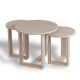 Lot de 3 tables basses gigognes Miramar Chêne clair