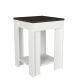 Table d'appoint Soline Bois foncé et Blanc